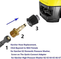 Adaptador M22 para Lavadora a Presión, Conector Rápido, Adaptador para Karcher, Parkside, Bosch, para Herramientas de Limpieza de Autos