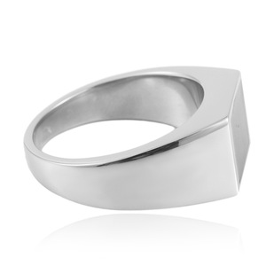 Men's <b>Titanium</b> Steel Rectangular Epoxy <b>Ring</b> Silver Geometric Design Gift Jewelry - Product Image 4