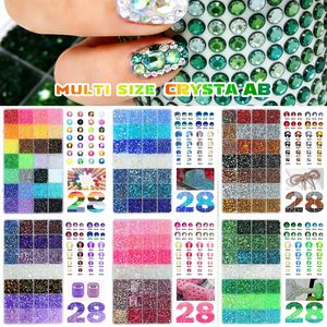 Kit de strass à dos plat et perles en résine de qualité supérieure (24/28 grilles), kit DIY <span class=keywords><strong>pour</strong></span> nail art, fournitures de décoration d'ongles en gros <span class=keywords><strong>pour</strong></span> salon - Product Image 4