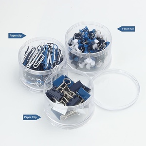 Set di 3 Tipi di Fermagli Metallici a Clip, Combinazione di Fermagli Blu per Biglietti, Porta Biglietti, Set di Cancelleria per Quaderni, Clip all'Ingrosso - Product Image 2