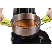 Mitaines d'isolation Anti-brûlure en silicone, cuisine, four, pince à main, résistant à la chaleur, pour four à micro-ondes