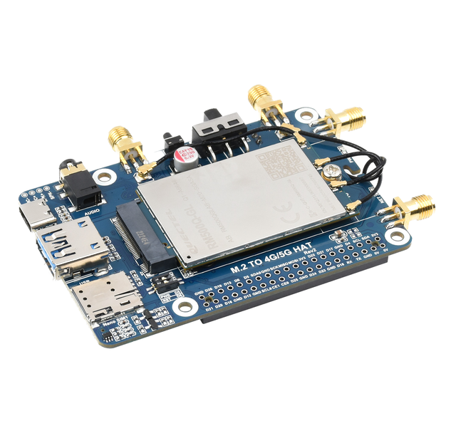 Raspberry Pi Expansion Board RM500U-CN 5G HAT Supports Windows / Linux / Android