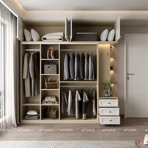 <span class=keywords><strong>Armadio</strong></span> Modulare Personalizzato per Tutta la Casa con <span class=keywords><strong>Ante</strong></span> <span class=keywords><strong>Scorrevoli</strong></span> e Specchio, Design Moderno e Minimalista con Vanità - Product Image 5