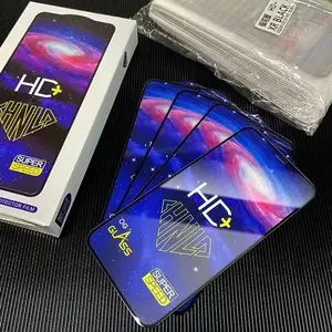 Factory Supply New Design High Quality Full Cover Full Glue Galaxy Hd+ Tempered Glass Screen Protector For Iphone 13 14 Pro Max