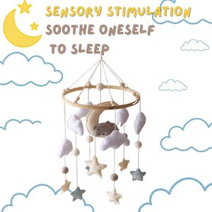 Mobile Montessori doux personnalisé pour bébé pour lit bébé certifié CE CPC Mobile ours suspendu pour chambre de bébé Jouet éducatif - Product Image 3