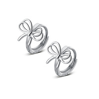 Bijoux en or 18 carats Boucles d'oreilles en argent sterling 925 plaqué or Boucles d'oreilles en or DIY Bow