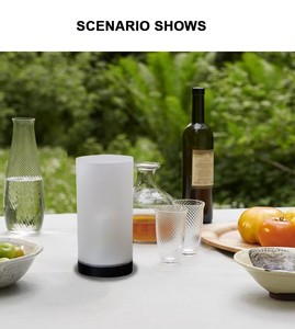 USB Nordic Milky <span class=keywords><strong>Led</strong></span> Bàn ánh sáng trang trí đèn bàn thông minh ánh sáng ban đêm vườn đèn ba tốc độ mờ pin Powered - Product Image 3