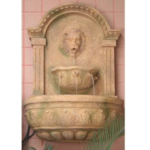 <span class=keywords><strong>Fontaine</strong></span> à eau <span class=keywords><strong>solaire</strong></span> avec tête en polyrésine, 220 v, pour l'extérieur, mur composé - Product Image 1