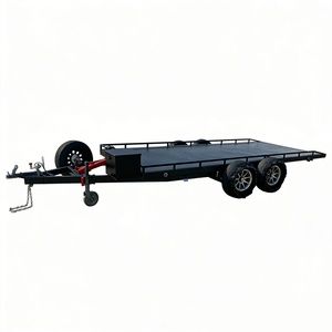 Rimorchio per Trasporto <span class=keywords><strong>Auto</strong></span> a Doppio Asse in Acciaio Q235, Freni Elettronici, Piattaforma Piana, Pneumatici di Scorta, per Trasporto Attrezzature ATV e UTV - Product Image 4