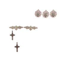 Antique Bronze Halloween Crâne Pendentif DIY Bijoux Accessoires Mixte Pack 51 Alliage Bracelet Pendentifs Mode Pendentifs Charmes