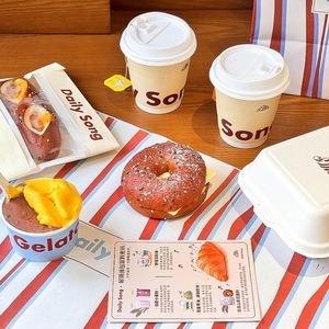 Sac en papier anti-graisse personnalisé, écologique, recyclable, biodégradable, pour le stockage du pain, utilisation en boulangerie, résistant à l'huile, emballage alimentaire transparent - Product Image 3