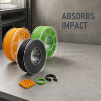 Filament d'imprimante 3D en TPU mat 1,75 mm 85A, matériau souple et flexible pour accessoires de cosplay, modèles de présentation, pièces personnalisées et prototypes