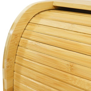Hộp Đựng Thực Phẩm Hộp Đựng Đồ Nhà Bếp Hộp Đựng Bánh Mì Cổ Điển Bằng Gỗ Tre Phong Cách Trang Trại Góc Cuộn Gỗ Có Nắp Tre - Product Image 4