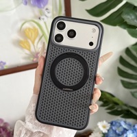 Coque respirante en TPU et PC avec anneau magnétique rotatif à 360° anti-chute pour iPhone 18 17 16 Pro Max