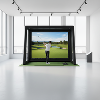 Terrain de golf gonflable portable de haute qualité, mini-golf intérieur et extérieur, simulateur de golf gonflable en tente
