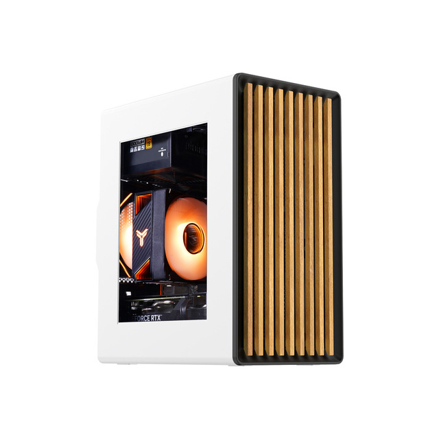 Hot Quality ATX Micro-ATX ITX Gaming Case Pc Case Wood Grain Front Type-C Connector Black Computer Cabinet Pc Gaming Pc Case