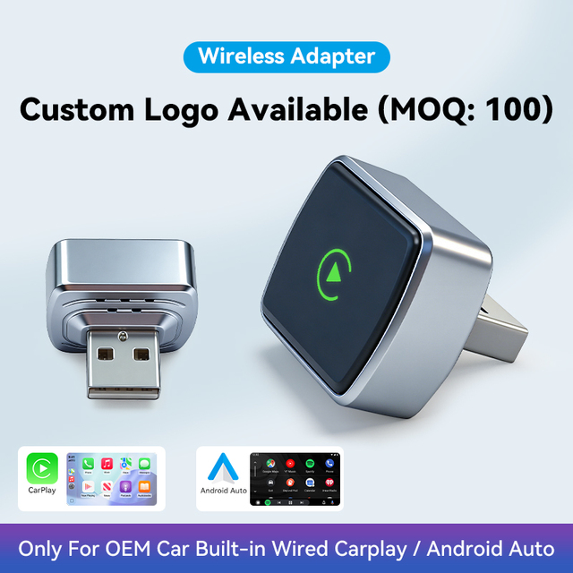 Universal Portable CarPlay Android Auto & MirrorLink Adapter with Built-in WiFi & USB for Cars