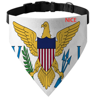 Bandana personnalisé pour animaux de compagnie avec drapeau d'Antigua, collier réglable, tailles S-XL pour chien et chat, pour les promenades quotidiennes et les accessoires photo pour fêtes d'anniversaire
