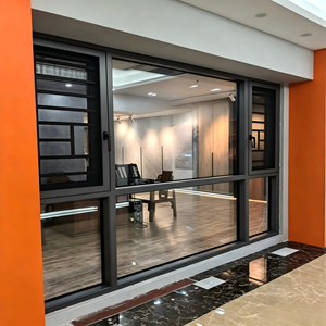 Ventana corrediza de aleación de aluminio a prueba de huracanes con doble acristalamiento para construcción de villas. Ventana de aluminio personalizada para villa. - Product Image 5