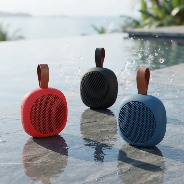 High End Waterproof Mini Speaker Outdoor Portable Wireless for 5.3 AirPlay Speaker 500-1000mAh Battery Plastic Metal