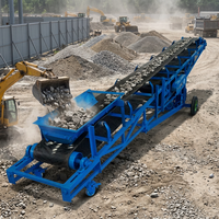 Convoyeur à bande mobile de grande capacité pour le transport de matériaux en vrac (bauxite, minerai de cuivre, sable, gravier)