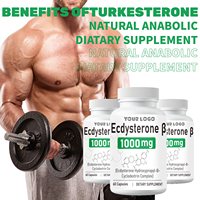 Suppléments diététiques anaboliques naturels de marque de distributeur OEM capsules d'ecdystérone mélange d'herbes augmente la masse musculaire et booster d'énergie