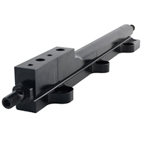 طقم قضبان وقود جديدة من الألومنيوم المصنع بتقنية CNC من AOSU عالي التدفق لسيارات CR-X D15B7 D15B8 D16A6 D16Z6 D-Series SOHCOLRL002-BK