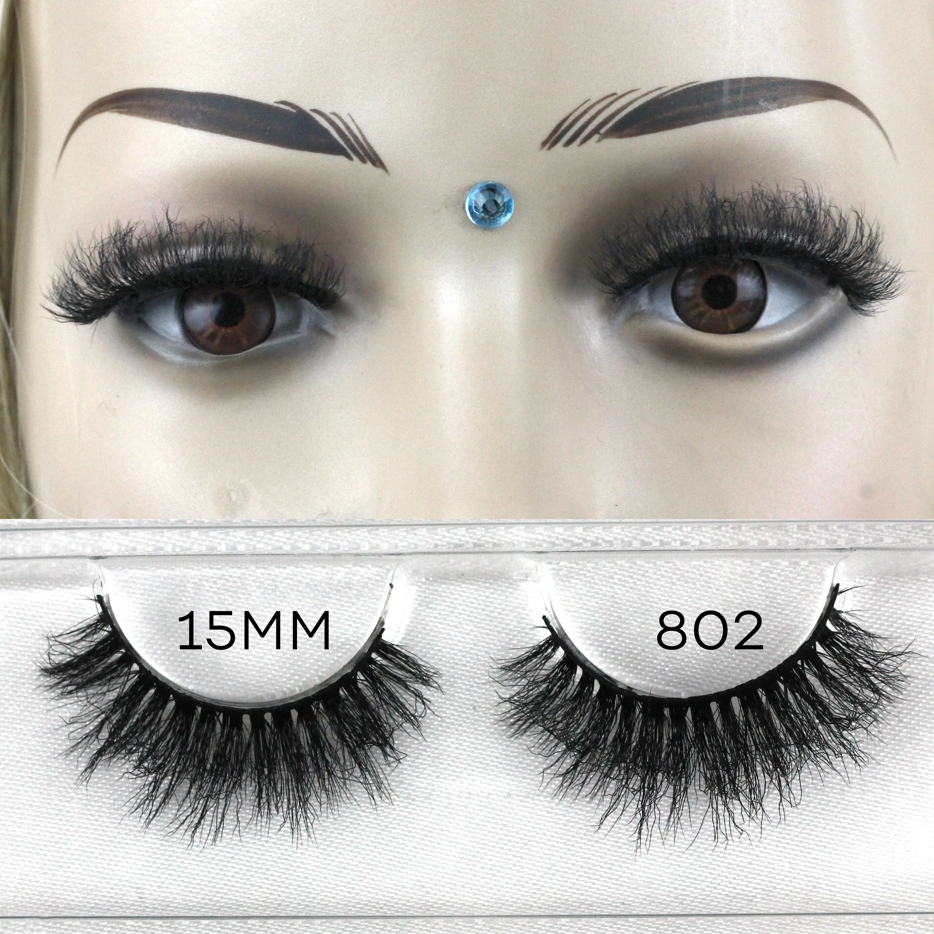 802 False Eyelashes wispy Faux Mink Eyelashes with Case Wholesale Logo Brand Lashes Vendors Vegan Full Strip Lashes