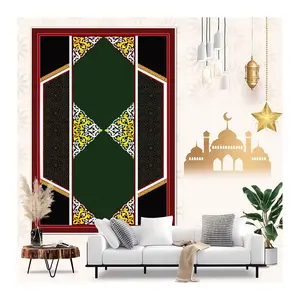 Muslim prayer rugs for living room faux cashmere tpr carpet soft and comfortable Halal worship blanket luxury non-slip backing