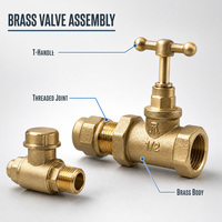 Vanne à aiguille en laiton usinée CNC sur mesure, raccord à compression, poignée en T, adaptateur de contrôle de débit d'eau, d'air et de gaz, OEM ODM