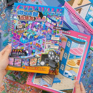 1 Pack d'autocollants <span class=keywords><strong>de</strong></span> scène miniature 3D DIY, Collection City Cubicle Book - Product Image 1