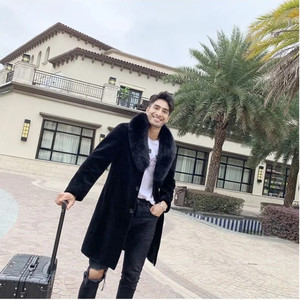 <span class=keywords><strong>Cappotto</strong></span> Corto Reversibile da <span class=keywords><strong>Uomo</strong></span> <span class=keywords><strong>con</strong></span> Cappuccio e Fodera in <span class=keywords><strong>Pelliccia</strong></span> di Visone, Caldo, per Uomini di Mezza Età e Anziani, Stile Business Elegante - Product Image 1