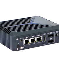 Mini PC sans ventilateur à trois écrans avec RAM DDR4 et processeur Intel J6412 Quad Core 3*Intel I225-V 2.5G LAN pour usage industriel