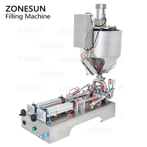 ZONESUN Trộn Với Nóng Phụ Rất Nhớt Chất Liệu Dán Đường Nước Sốt Sô Cô La Bao Bì Thiết Bị Máy Rót Chai - Product Image 6