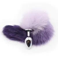 Plug anal queue de renard, jouet sexuel pour adultes, pour femmes et hommes, 100% étanche, sensation réaliste, violet