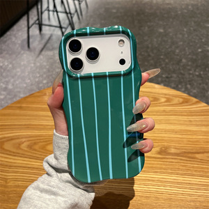 Funda a rayas estilo INS, fresca y sencilla, compatible con iPhone 16 Pro Max/17/15/14, dos en uno para iPhone 13 - Product Image 3