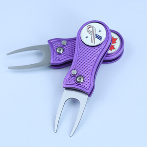 Kim Loại Bền Pop-up Nút Switchblade Golf Divot Công Cụ Sửa Chữa Với Từ Bóng Đánh Dấu Golf Quà Tặng Cho Những Người Yêu Thích - Product Image 4