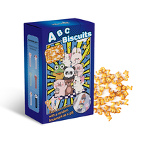 Biscuits en forme de lettres pour enfants OEM, craquelins croustillants à marque privée en sachet, saveurs crème et œuf, biscuits faibles en gras