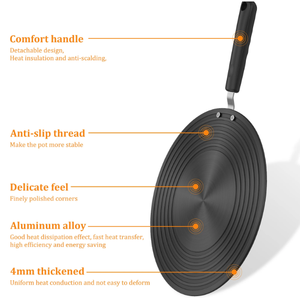 Đồ nấu nướng hoặc nồi đung nấu ăn nhôm chống trượt 3mm nhỏ lửa nhiệt khuếch tán tấm dẫn nhiệt tấm tan băng với xử lý - Product Image 6