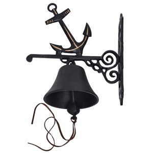 Campana de ancla de barco para montaje en jardín, campanas de pared de estilo Vintage con revestimiento negro, campana antigua decorativa para jardín, precio barato - Product Image 1