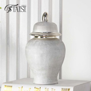 J180y छोटे सिरेमिक पीले अदरक जार आधुनिक मिनी अदरक जार आभूषण टेबलटॉप वेस होटल सजावटी सिरेमिक के लिए - Product Image 5