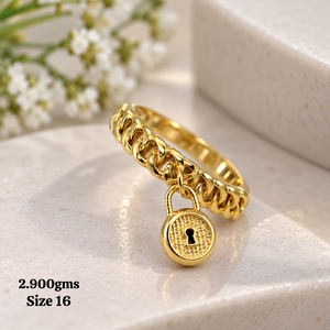 22K 916 Gold <b>Ring</b> 2.90 Gram Handmade Fancy Gold <b>Ring</b> for Women Wedding Function Traditional <b>Indian</b> Jewellery - Product Image 4