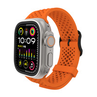 Apple Watch Ultra 9876543210 Serisi SE, Xiaomi Delikli Nefes Alabilen Silikon Saat Kayışı - Yeni Model için uygun