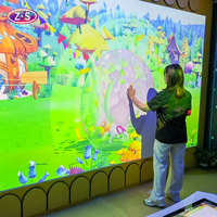Système de projection personnalisé avec bibliothèque de contenu extensible, jeux interactifs muraux AR Alive Drawing, solution de projection pour événements de lancement