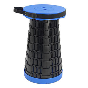 Sgabello Pieghevole Portatile in Plastica Leggera e Sedia Telescopica per Code in Metropolitana, Campeggio, Pesca e Viaggi - Product Image 3