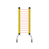 Sensor Tirai Cahaya Optik Sense Safety 24V DC Jangkauan Deteksi 0.1-6M Output NPN/PNP Proteksi IP65 14 Balok BKL10-T2006PC