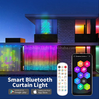Longshion Smart bricolage LED rideau lumineux IP65 évalué Dimmable RGB bande lumineuse APP contrôleur pour la décoration de la maison de noël