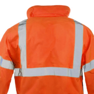 Hi Vis Reflective Bomber <b>Jacket</b> for Construction <b>Workers</b> Windproof Safety Workwear - Product Image 6