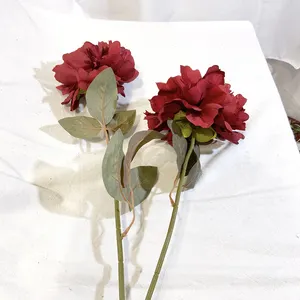 フラッシュセール父の日ローズ造花ブーケ卸売シルクフラワーアジサイ母の日牡丹の花シルクフェイク