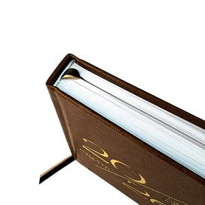 Carnet à couverture rigide A5 personnalisé avec estampage à chaud doré, carnet de notes en cuir avec couverture en carton pour cartes de visite - Product Image 2